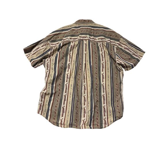 Chaps Ralph Lauren Mens Large Golf Theme Short Sleeve Button Down Cotton Shirt - Picture 2 of 6